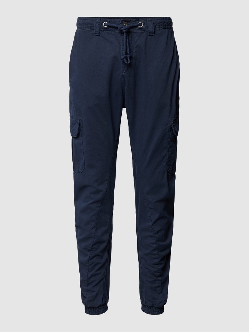 Cargohose im Crinkle-Design in marineblau