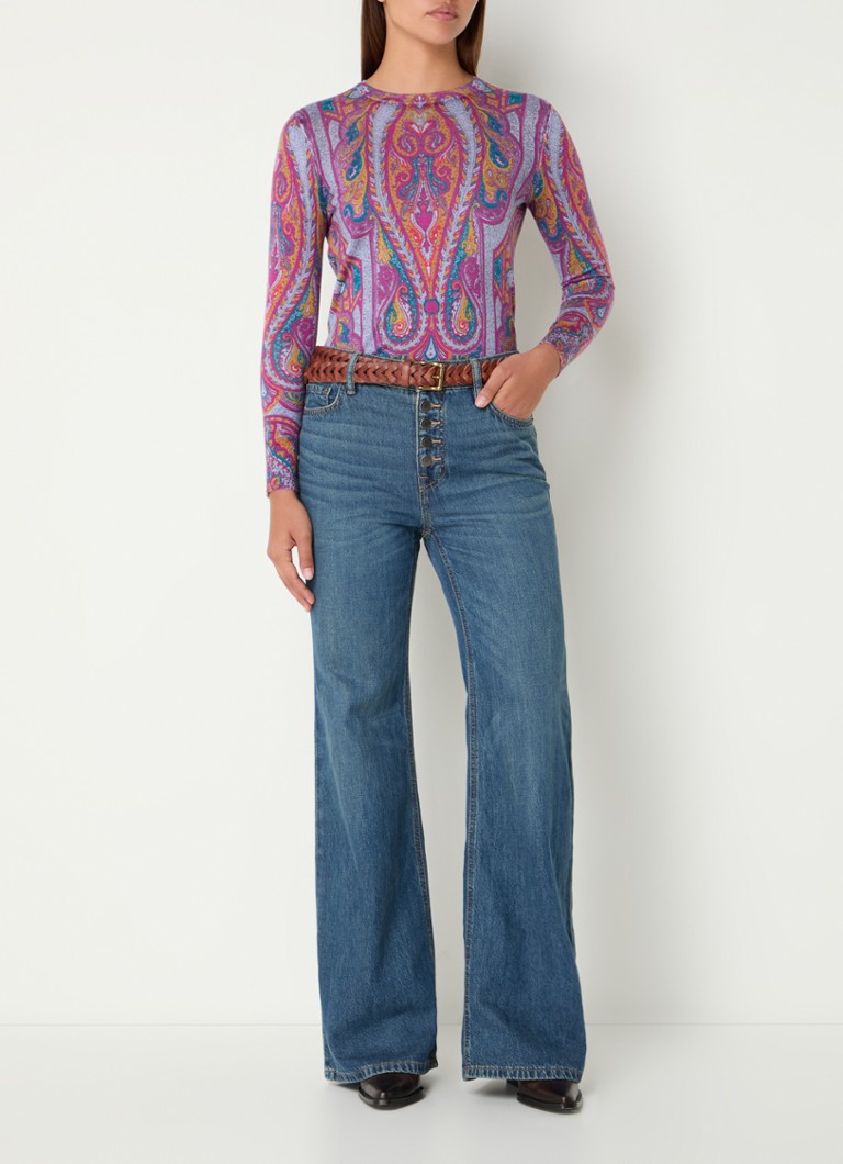 Pulover tricotat fin cu imprimeu paisley de la Ralph Lauren