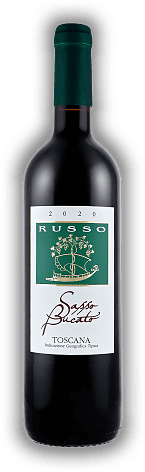 Russo, Sasso Bucato, Merlot, Cabernet Sauvignon, Petit Verdot, Cabernet Franc, IGT, 2020, Toscana  Russo, Sasso Bucato, Merlot, Cabernet Sauvignon, Petit Verdot, Cabernet Franc, IGT, 2020, Toscana  Elegant, würzig und harmonisch. Jahrgang 2020 - 0,75