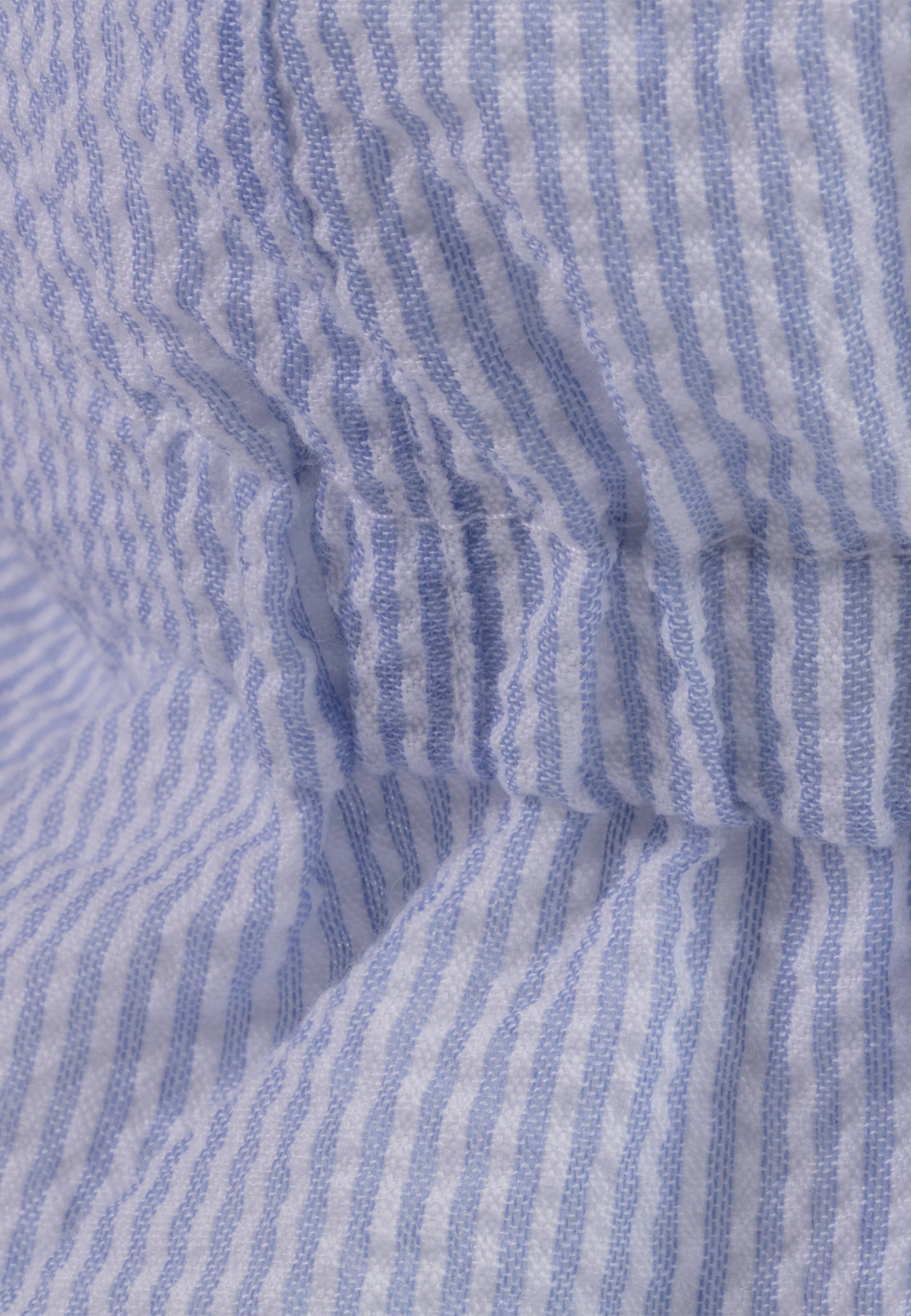Schirmmütze mit Nackenschutz gestreift in himmelblau