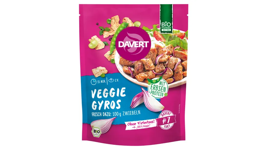 Davert Bio Veggie Gyros mit Erbsenprotein 68 g
