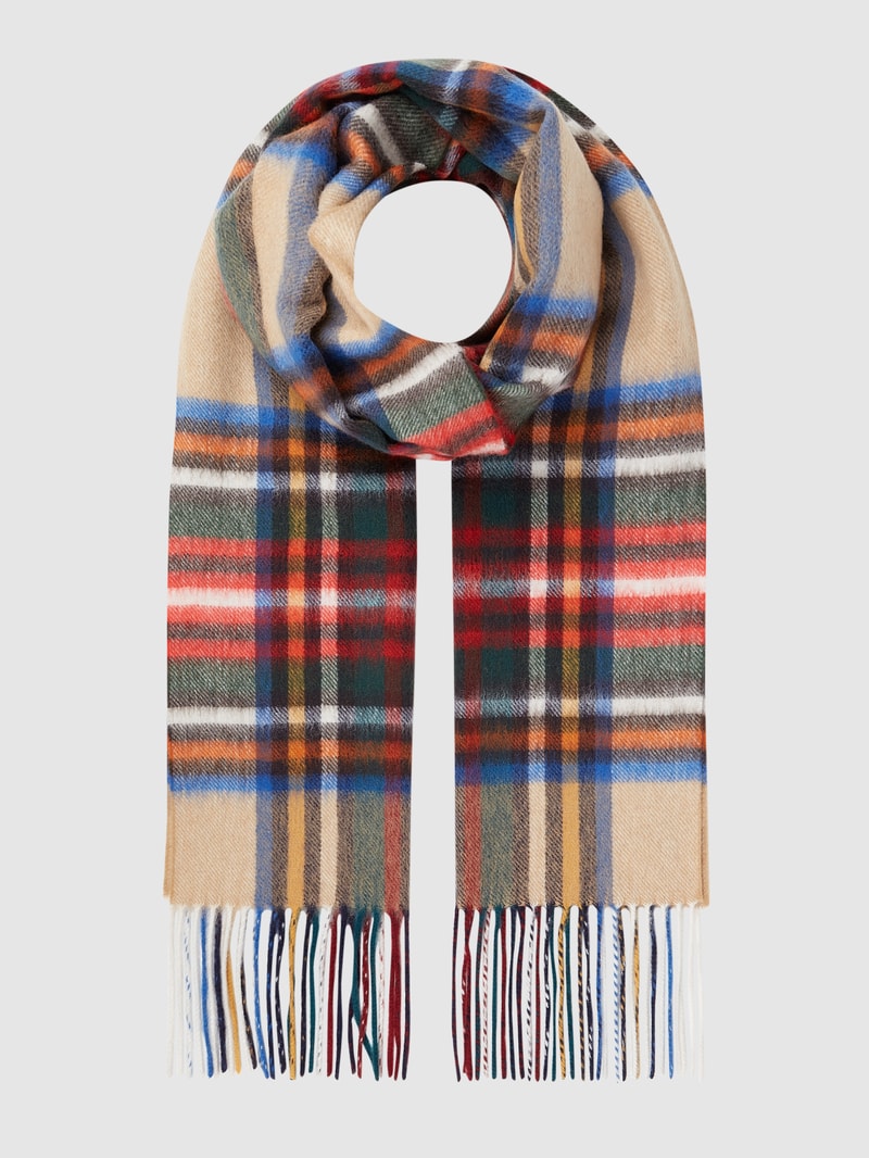 Schal aus Woll-Kaschmir-Mix in camel