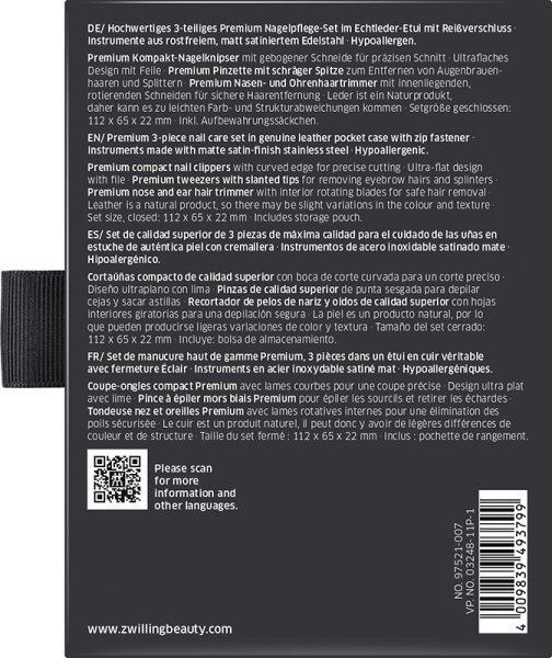 ZWILLING Beauty Premium Nagelpflege-Set - black Maniküre-Set