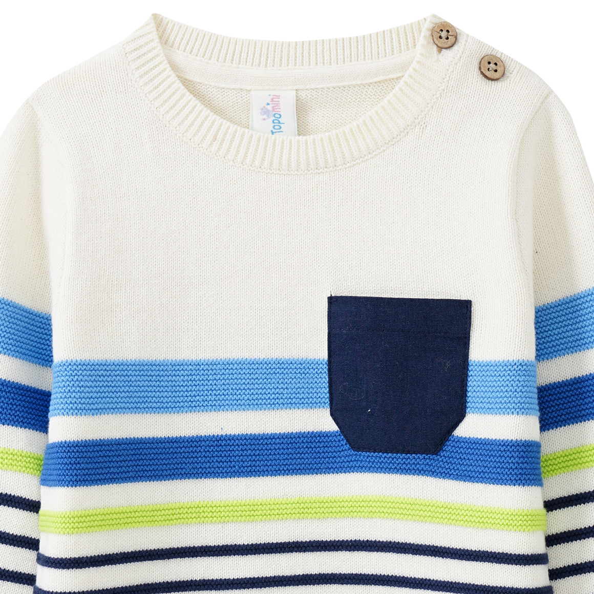 Baby Strickpullover mit Ringeln
