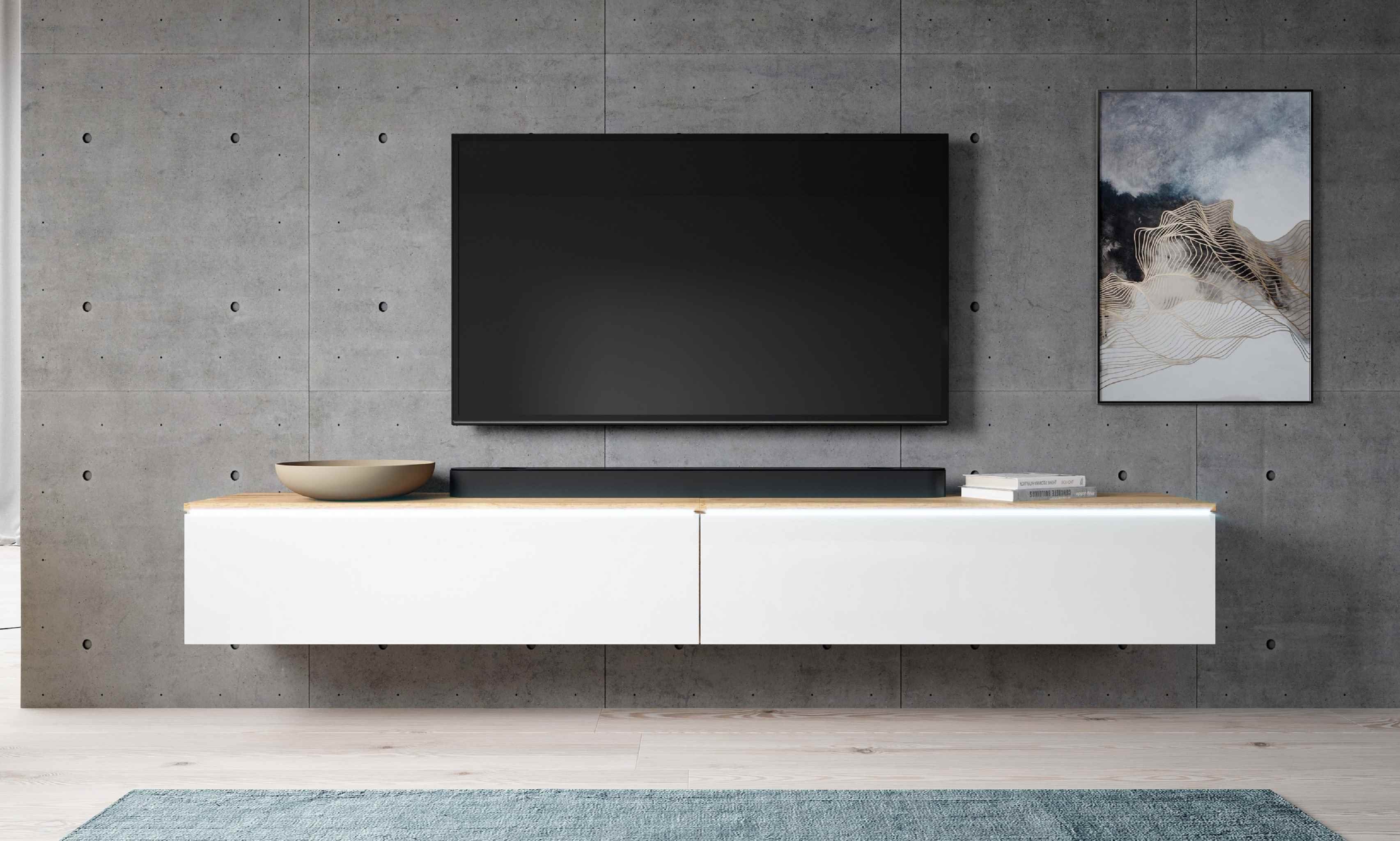Furnix TV-Board BARGO Lowboard Fernsehschrank, B200 x H34 x T32 cm