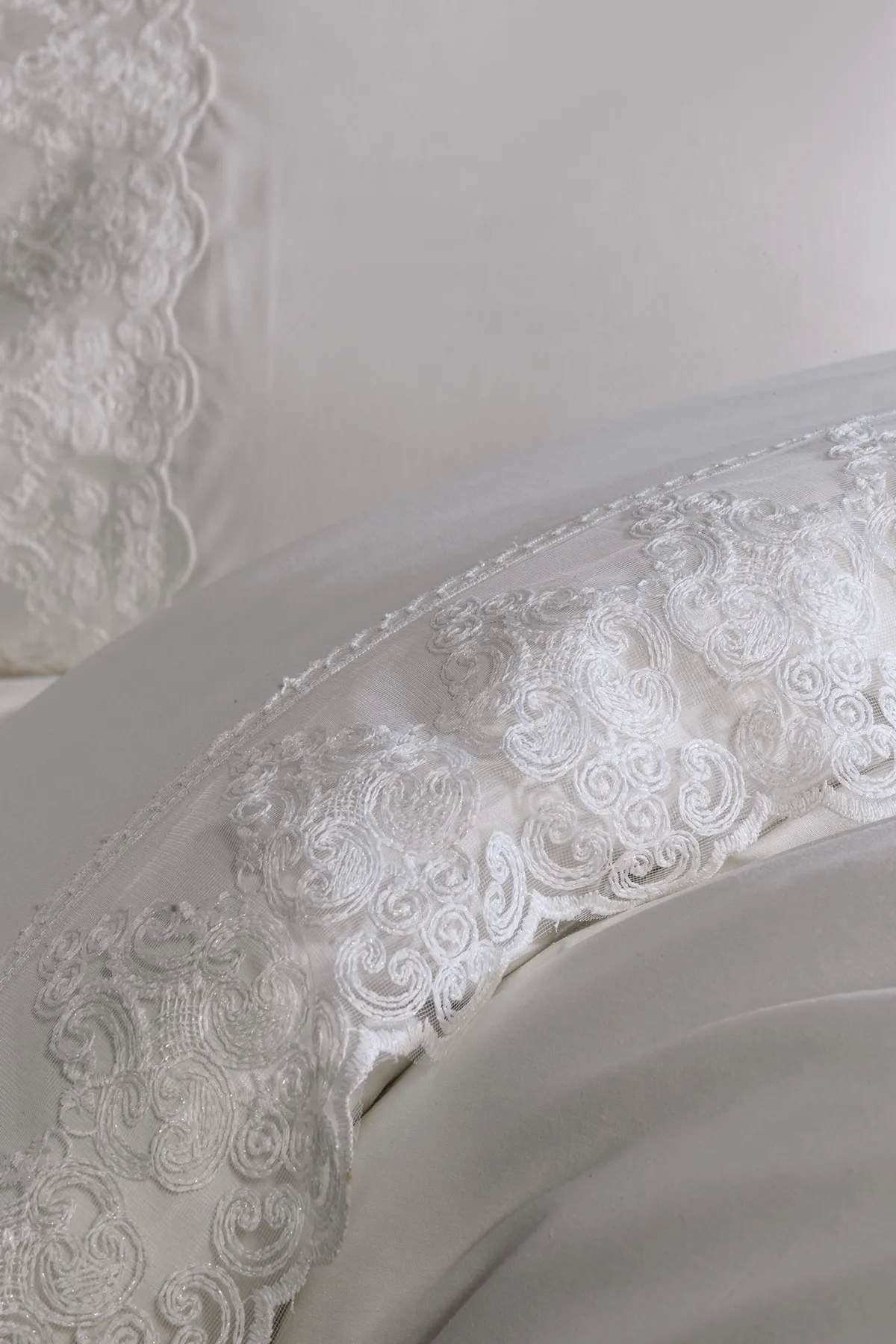 Çeyiz Diyarı  French Lace Legend Dowry Bettbezug-Set, Creme
