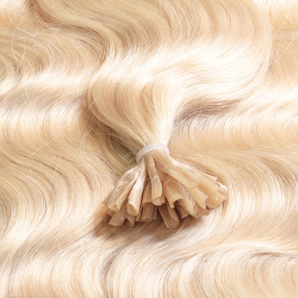 hair2heart Extensions à chaud Bonding Premium cheveux naturels #60 Blond clair 1g extensions