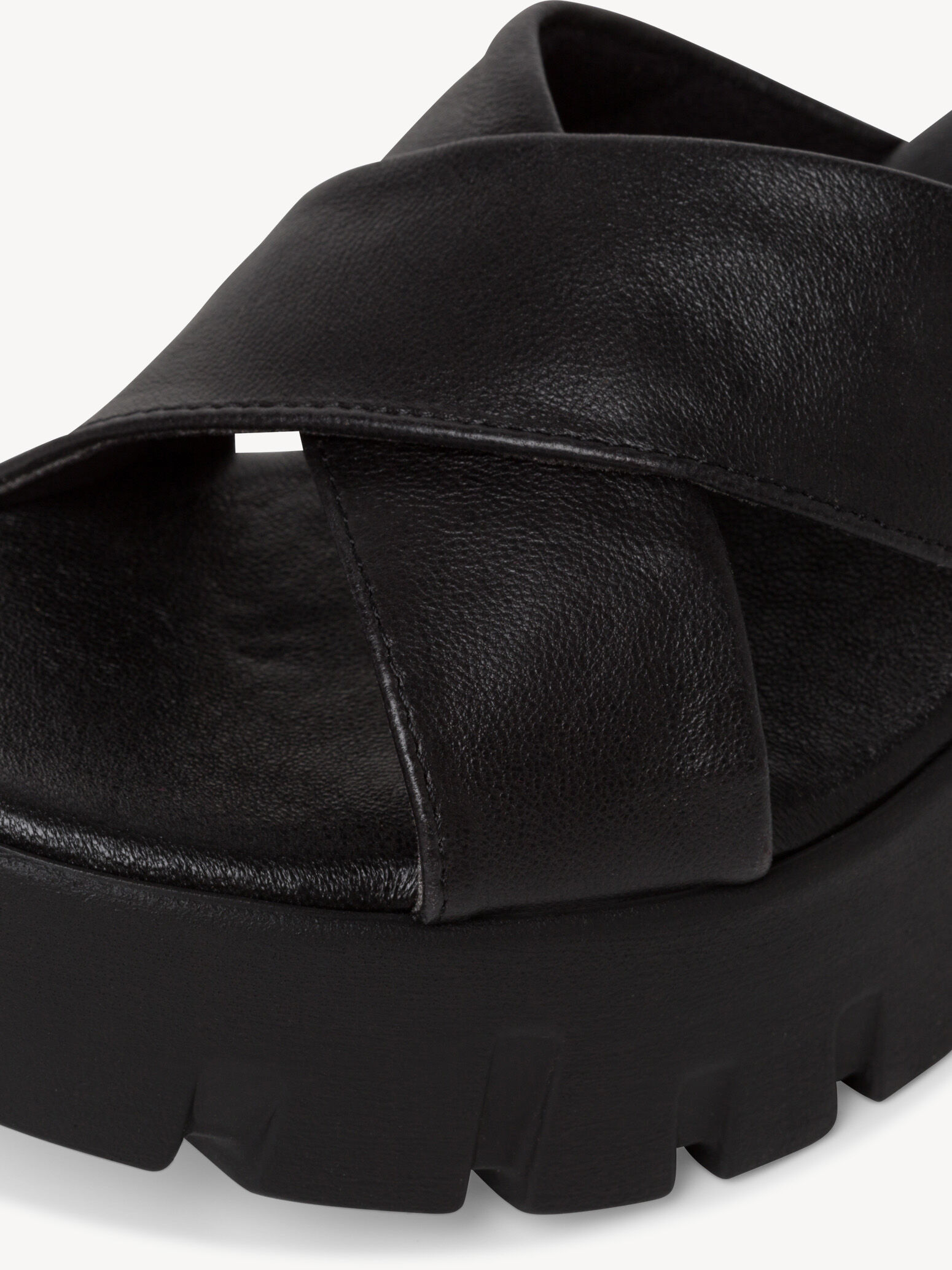 Mule en cuir - noir
