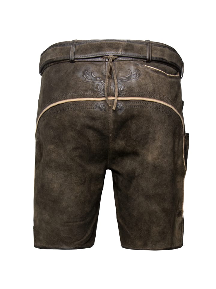 Spieth & Wensky Lederhose Diablo in dunkelbraun günstig kaufen