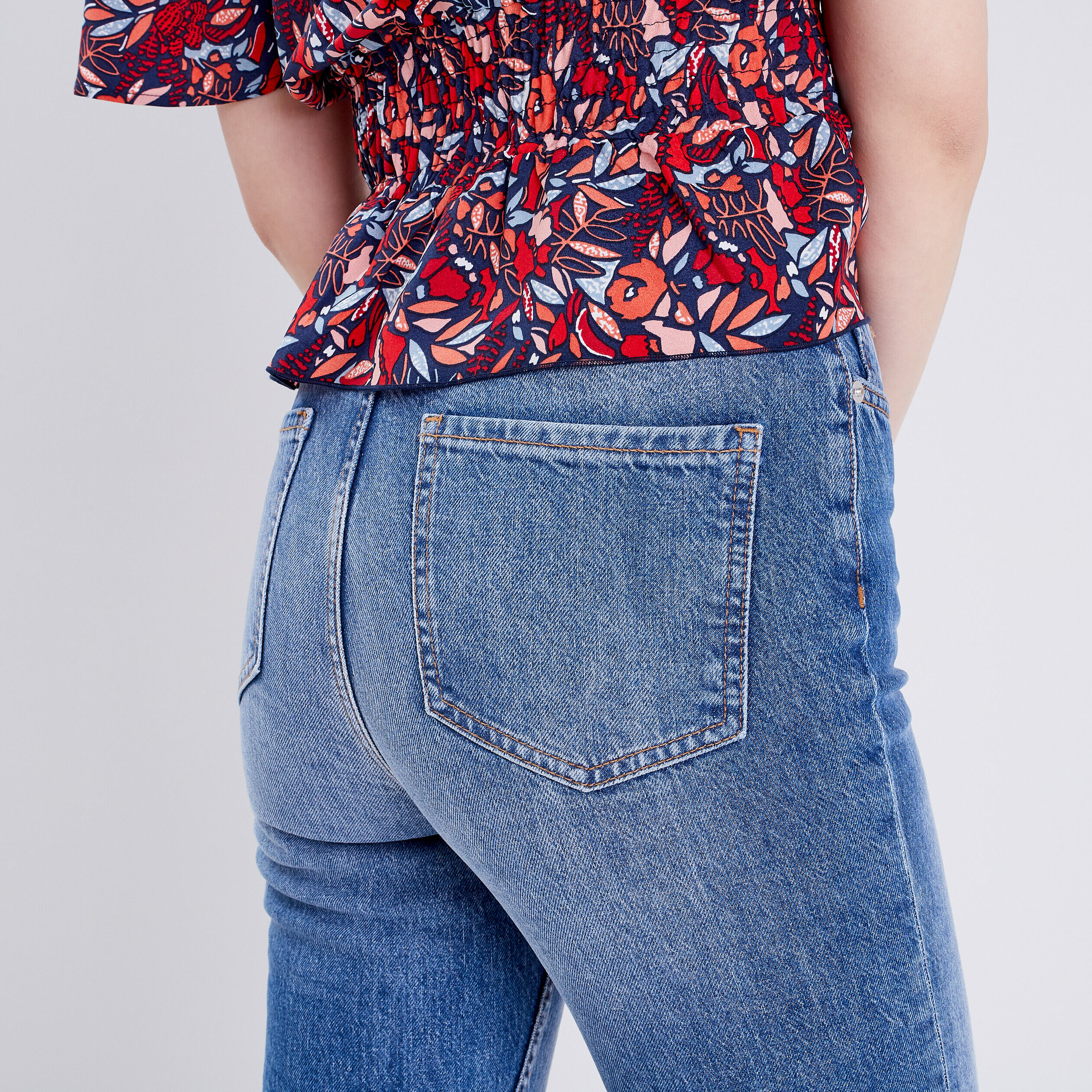Jeans slim à fentes denim double stone femme | Cache Cache