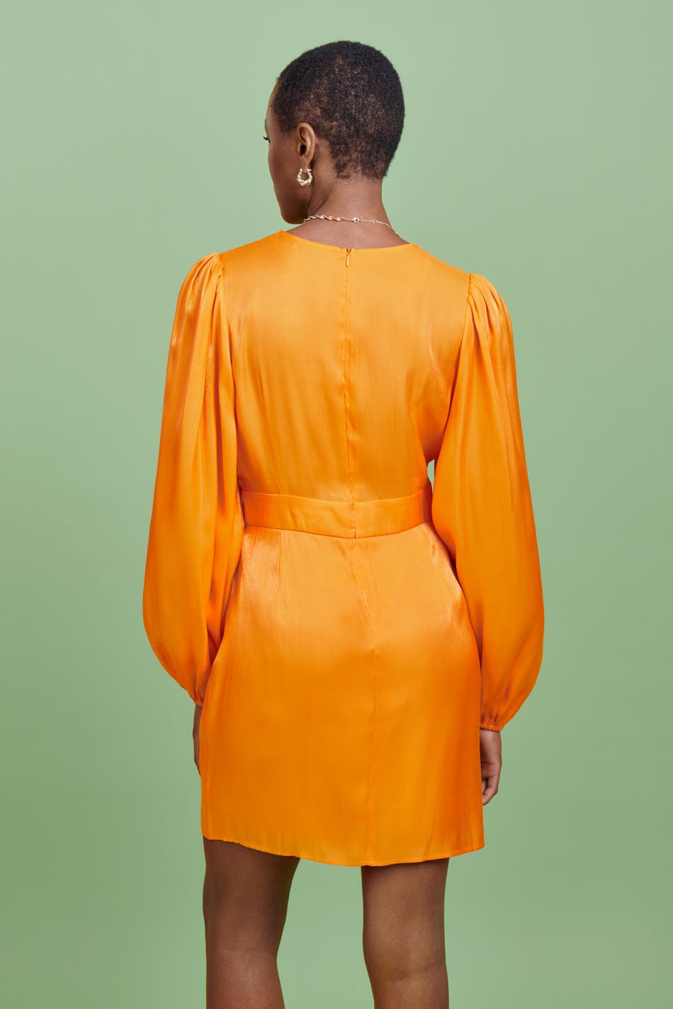 Puff sleeve mini dress