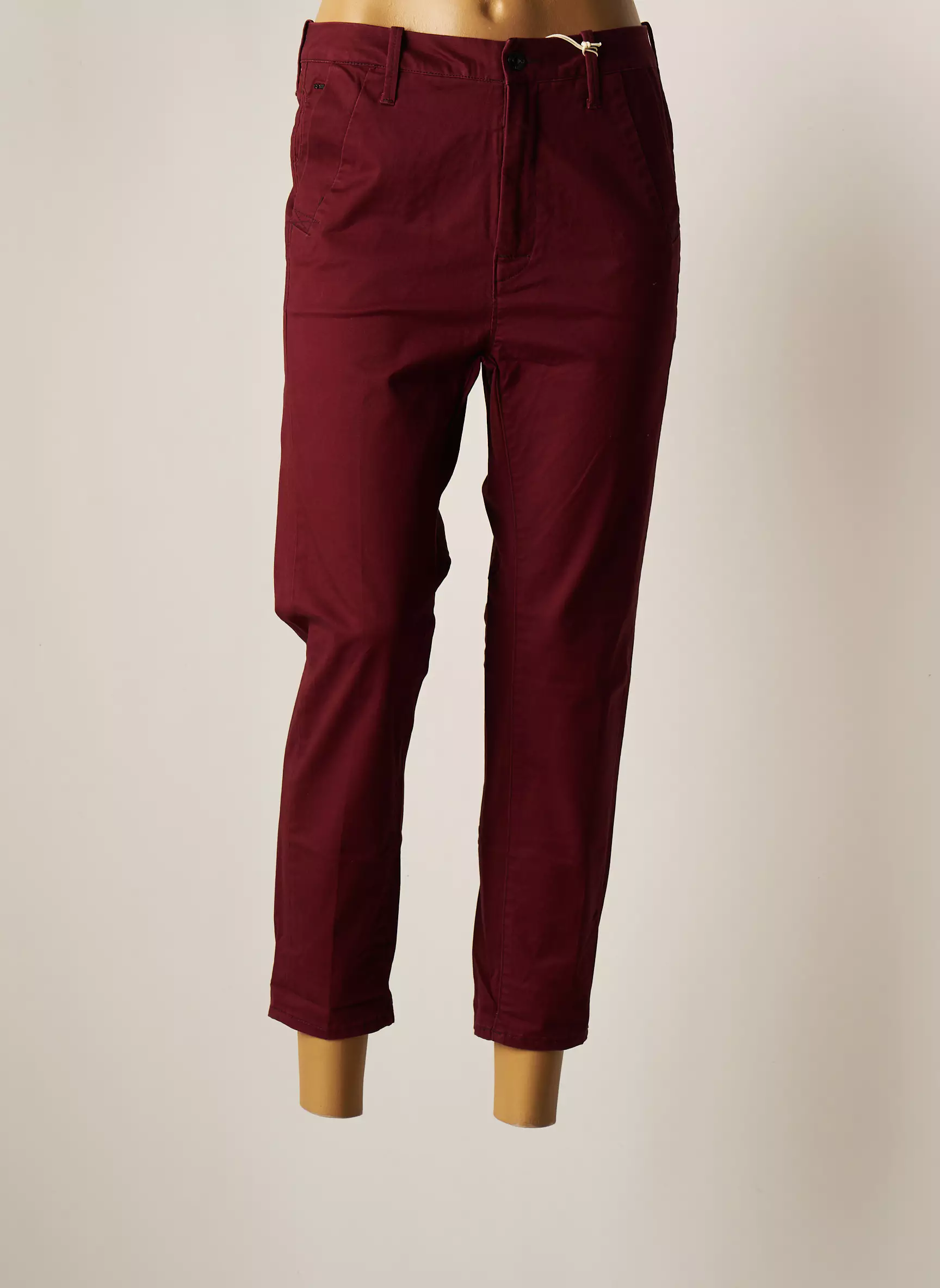 G Star Pantalon7 8 Femme couleur rouge