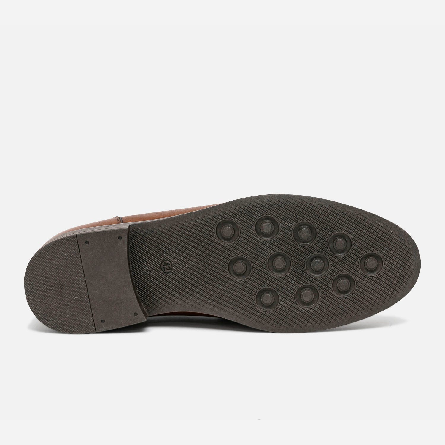 Mocassin camel en cuir