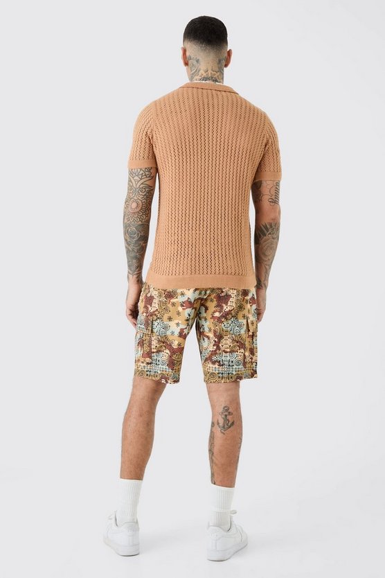Tall Camouflage Twill Cargo-Shorts
