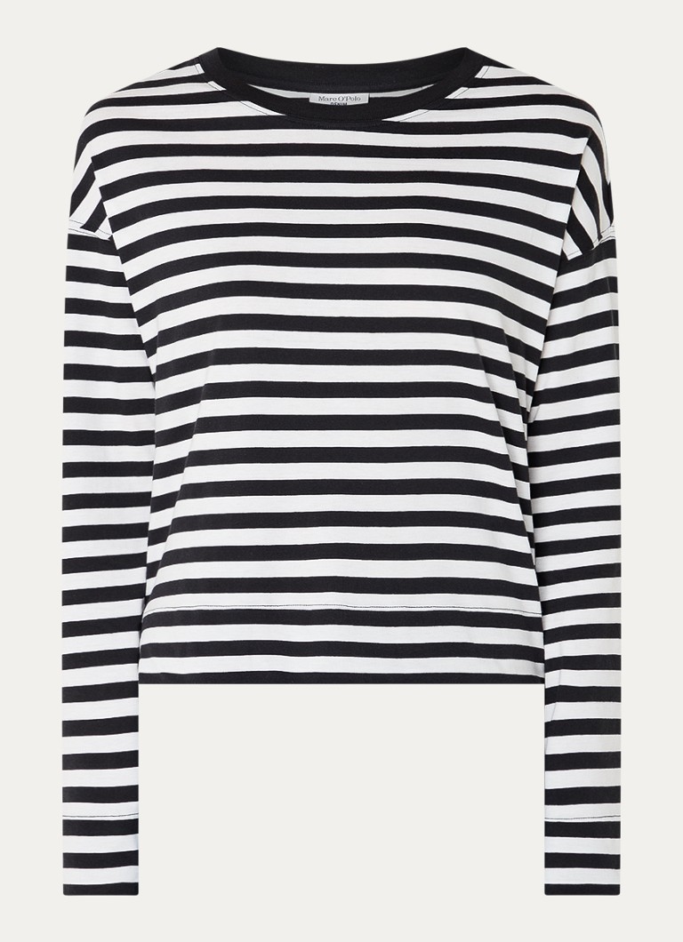 Marc O'Polo Organic Cotton Denim Longsleeve with Stripe Print