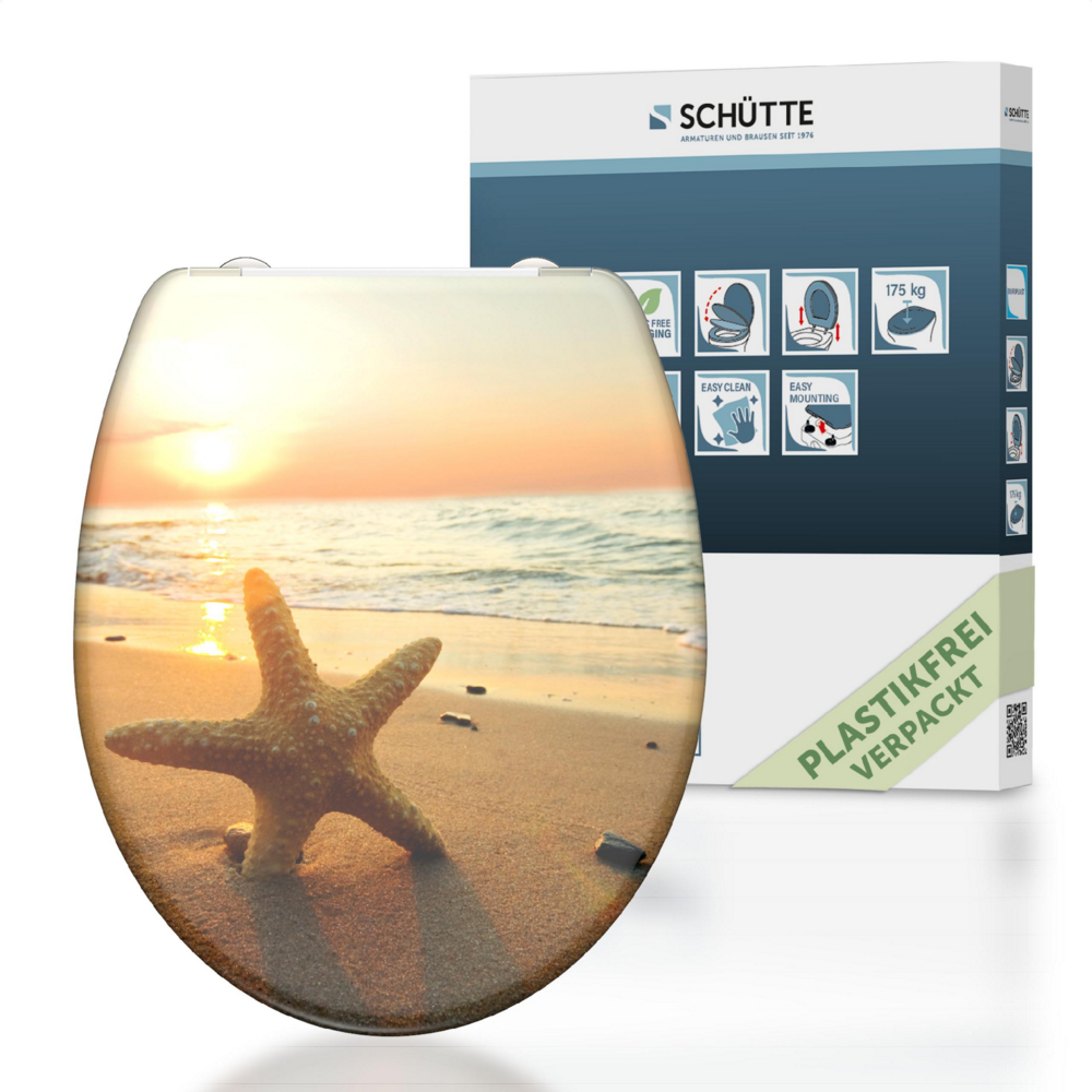 Schütte WC-Sitz SEA STAR Duroplast Motiv Strand
