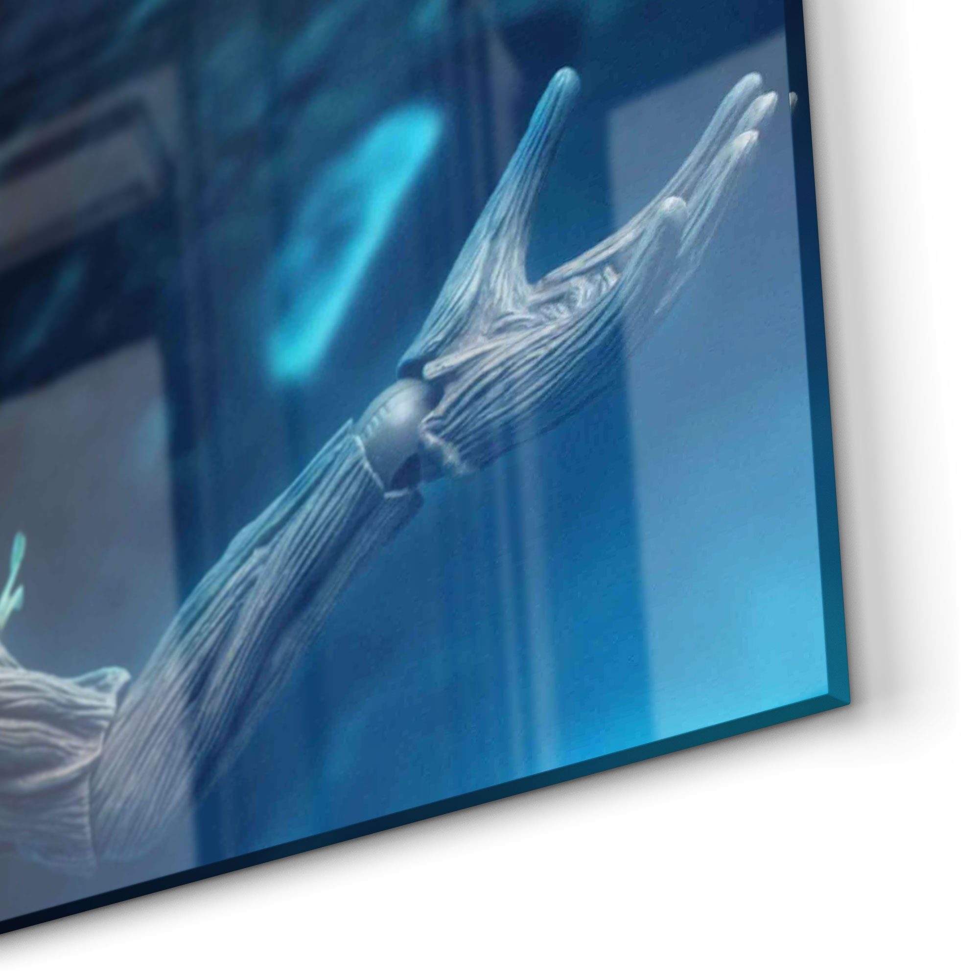 DEQORI Küchenrückwand 'Niedlicher Baby Groot', Glas Spritzschutz Badrückwand Herdblende