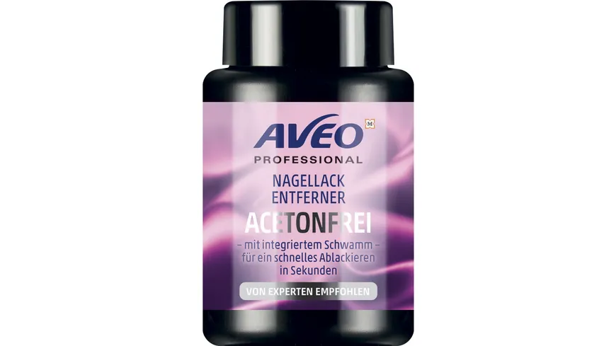 AVEO Nagellackentferner Acetonfrei mit Schwamm 75 ml