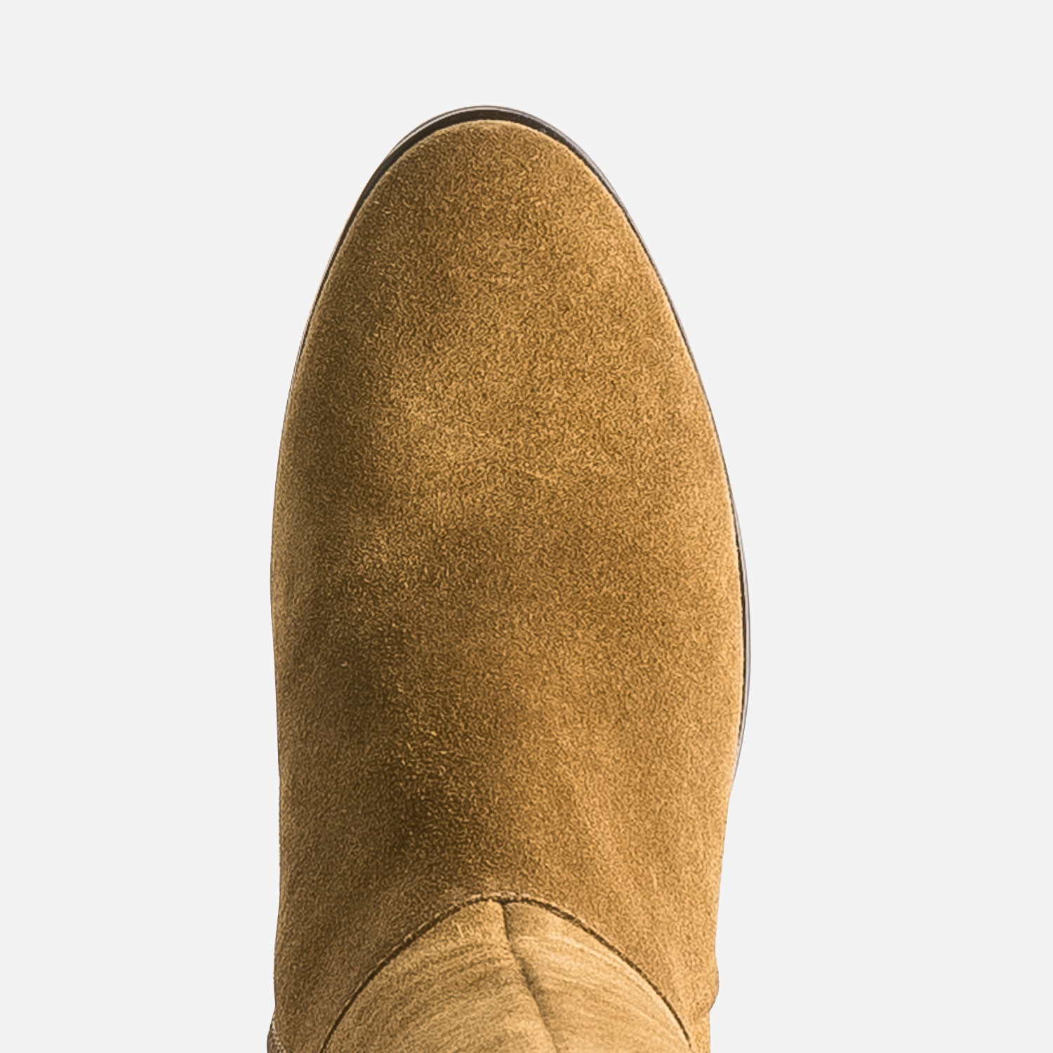 Botte marron clair en cuir velours