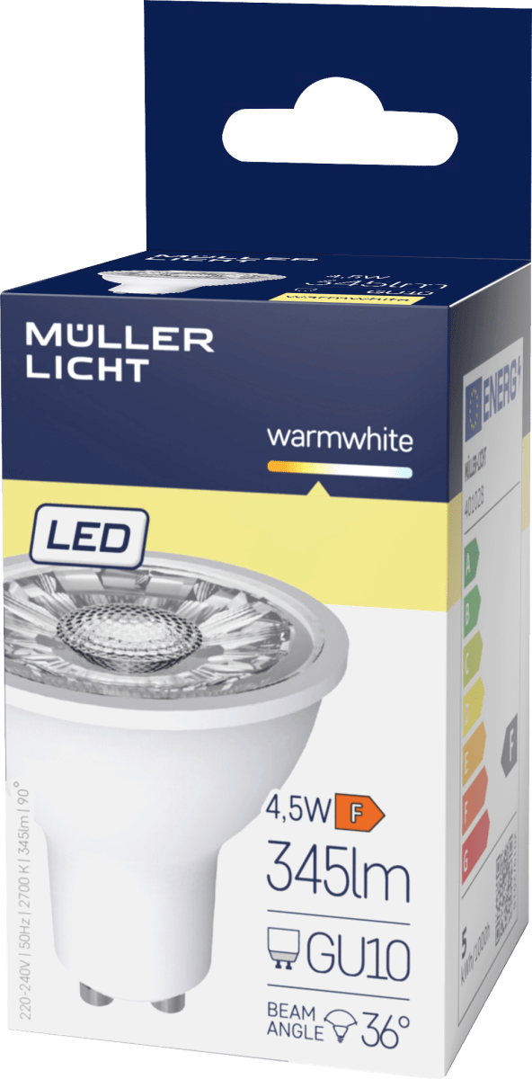 LED Reflektor GU10 4,5W 345lm 36°, 1 St