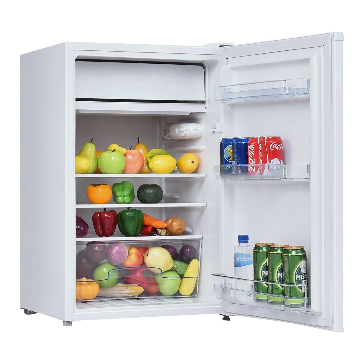 COSTWAY Kühlschrank FP10064DE/KS-123R, 84 cm hoch, 52 cm breit, 123 L