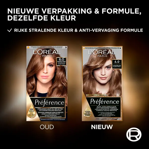 L'Oréal Paris Préférence 6 cor de cabelo permanente loiro escuro