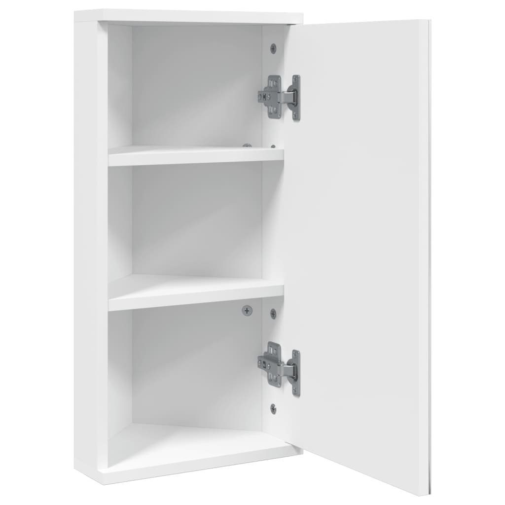 vidaXL Badezimmerspiegelschrank Eck-Spiegelschrank Weiß 30x24x60 cm (1-St)