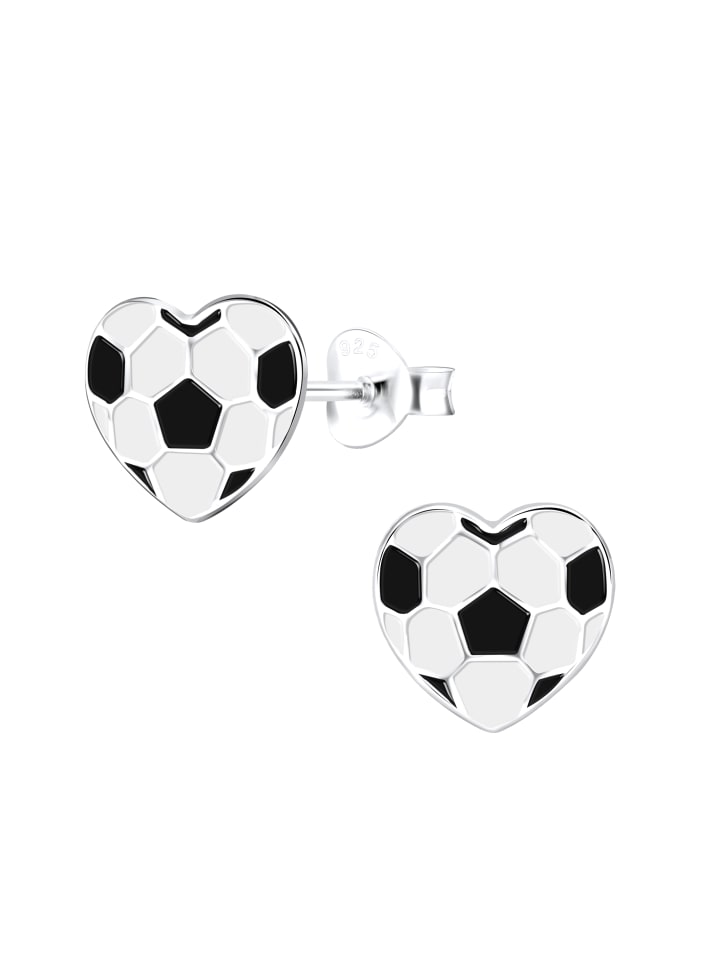 Alexander York Ohrringe, Ohrstecker FUSSBALL-HERZ in 925 Sterling Silber, 2-tlg. günstig kaufen onesize
