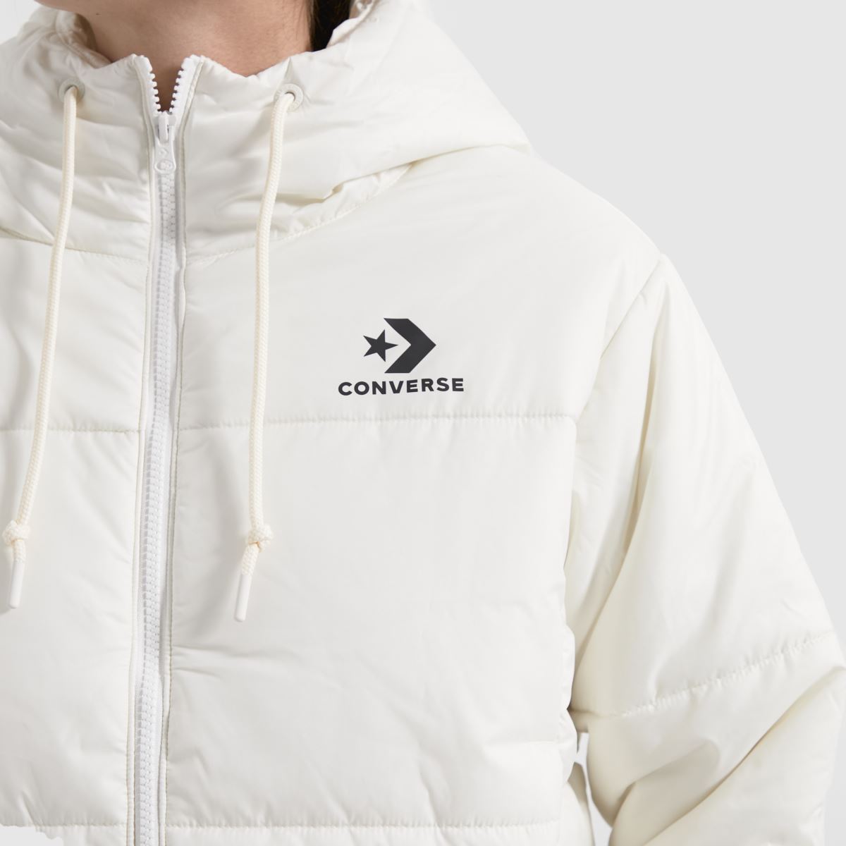 Converse – Stenfärgad kort puffjacka