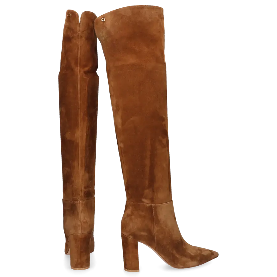 Gianvito Rossi - Overknees PIPER BOOT Veloursleder - braun