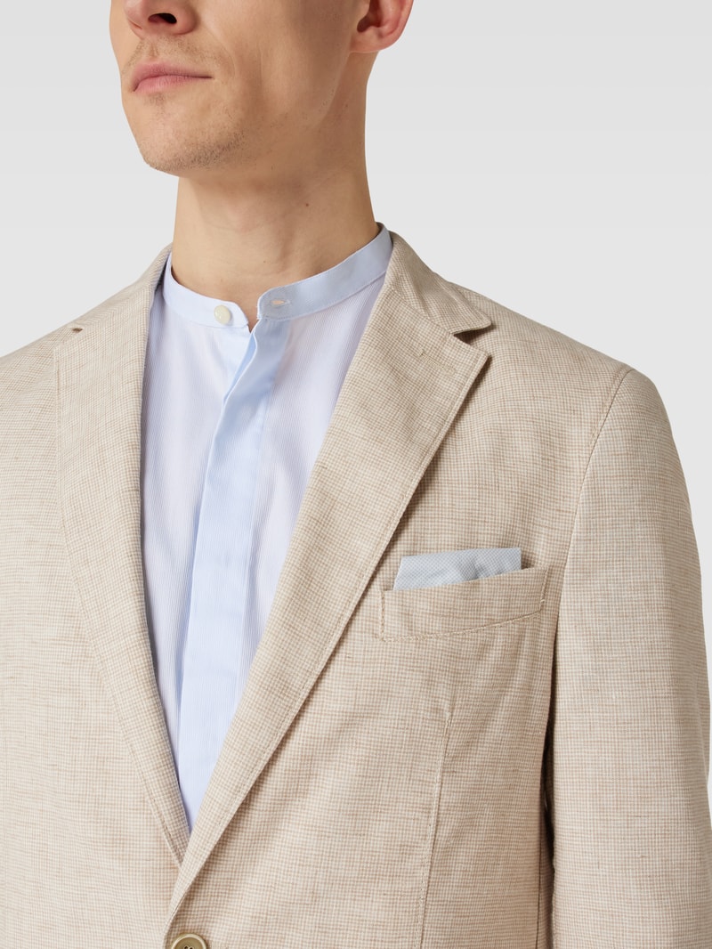 2-Knopf-Sakko mit Strukturmuster in beige