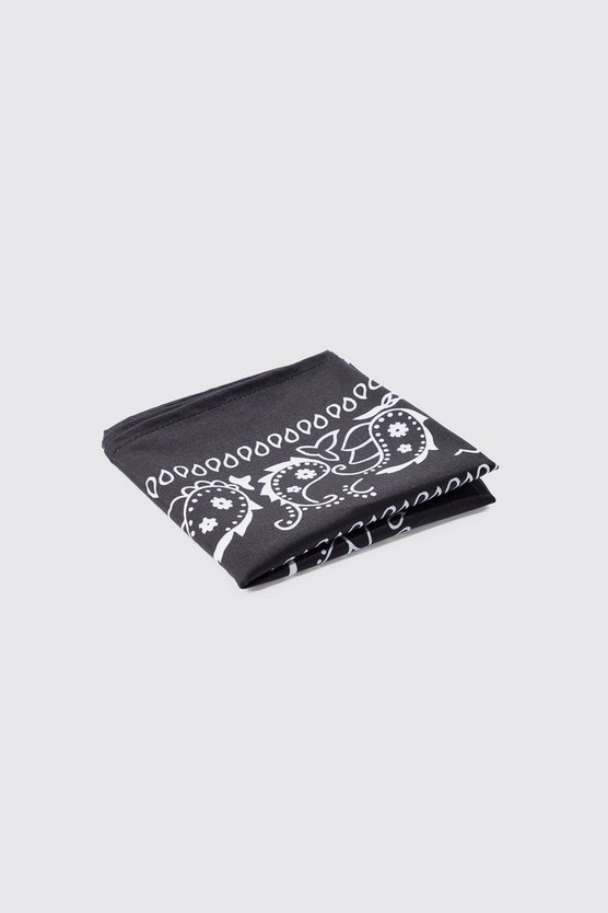 Bandana in Schwarz mit Paisley-Print