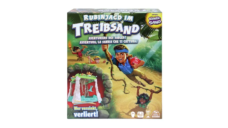 Spin Master Games - Rubinjagd im Treibsand, das Abenteuerspiel mit original Kinetic Sand