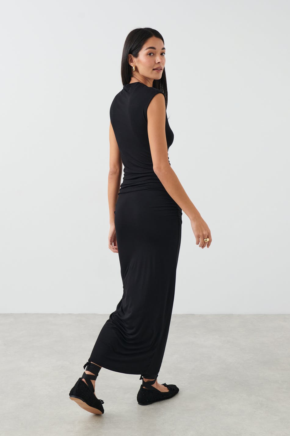 Midi ruched dress