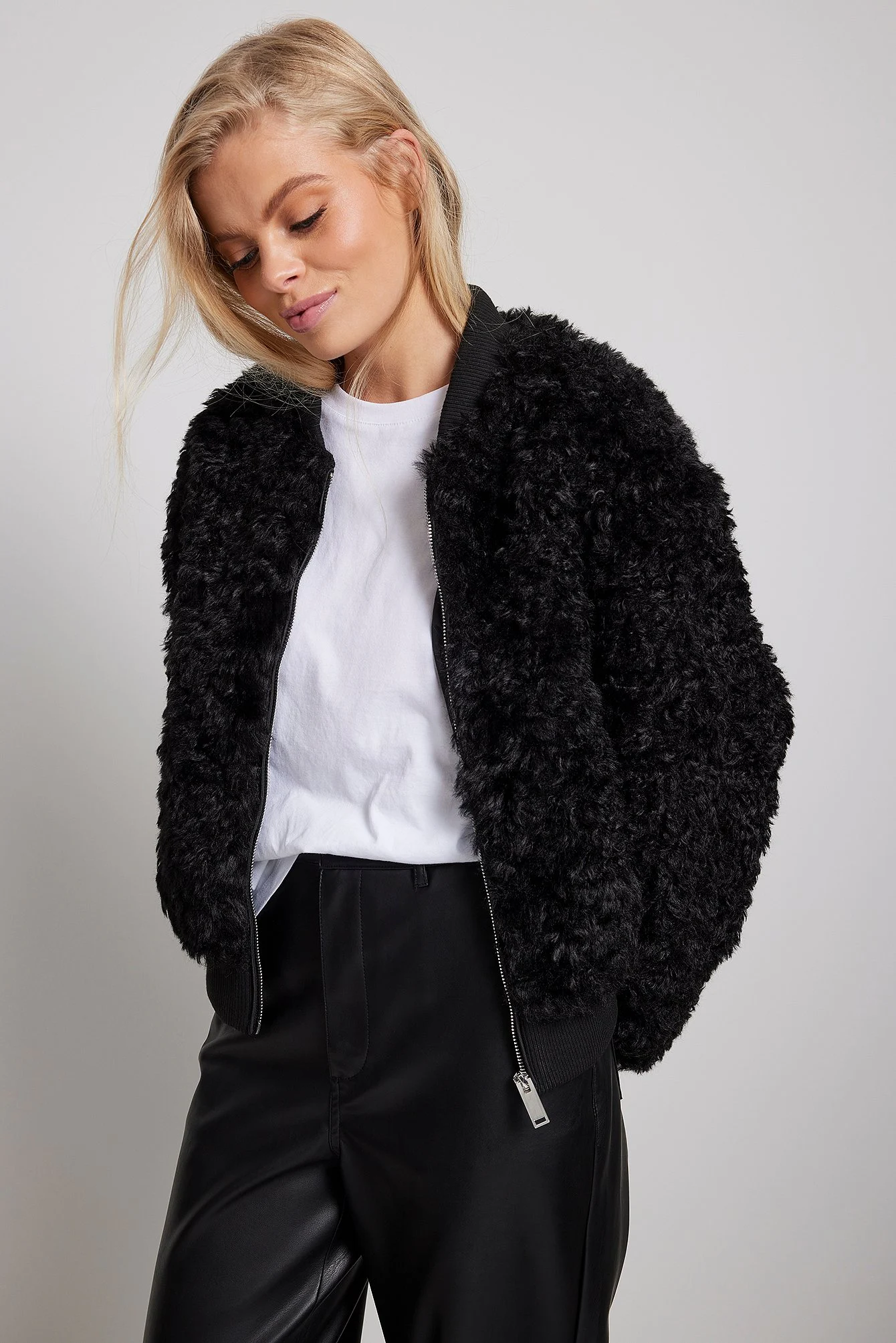 Teddy-Bomberjacke