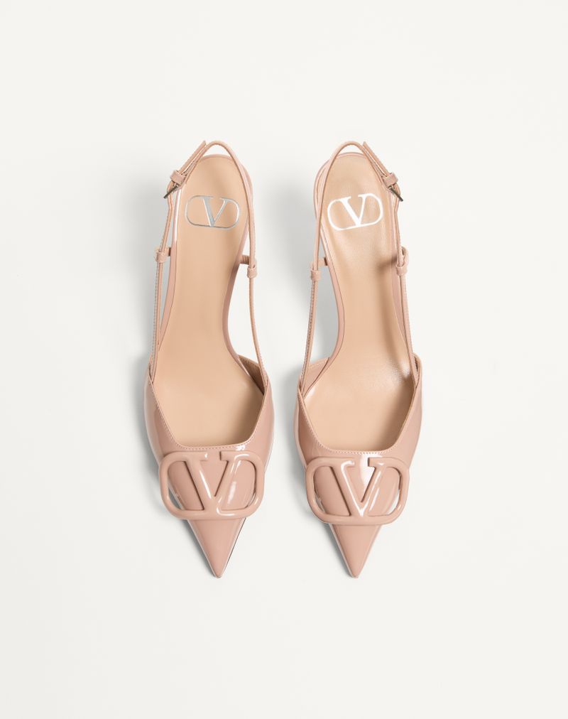 VLogo Signature Patent Slingback Pump 80mm