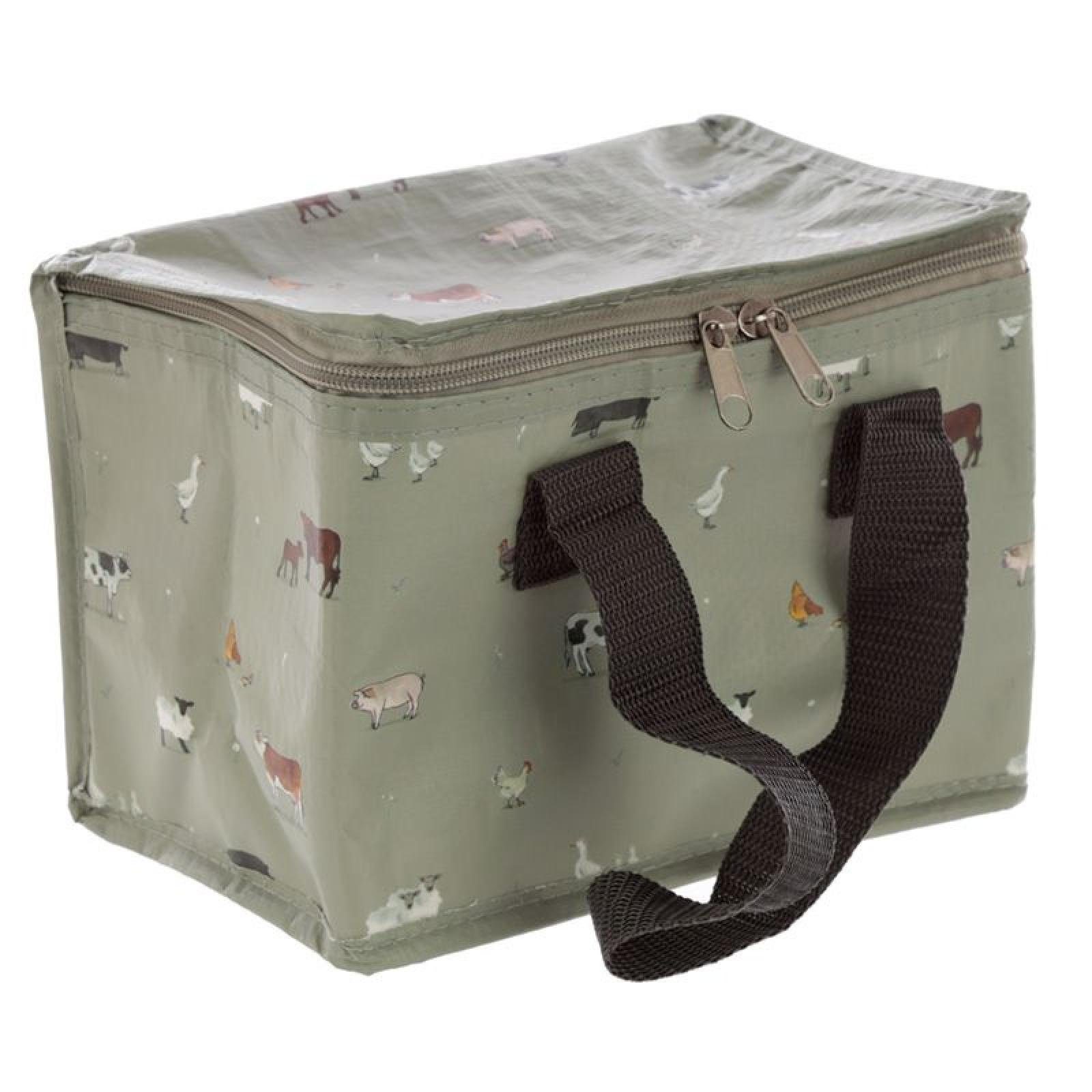 Puckator Kühltasche Willow Farm Bauernhoftiere gewebte Kühltasche Lunchbox