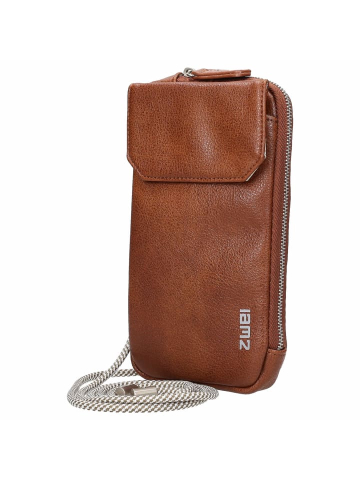 Zwei Mademoiselle MP30 - Handytasche 19 cm (nubuk-cappuccino) in cognac günstig kaufen onesize