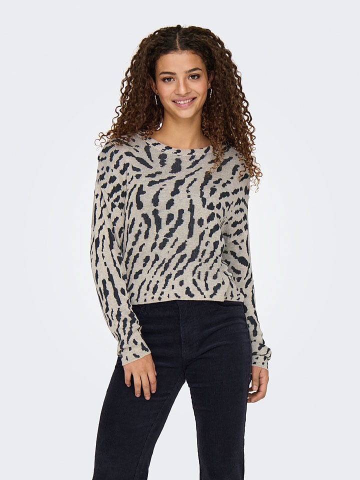 ONLY Pullover in Taupe günstig kaufen