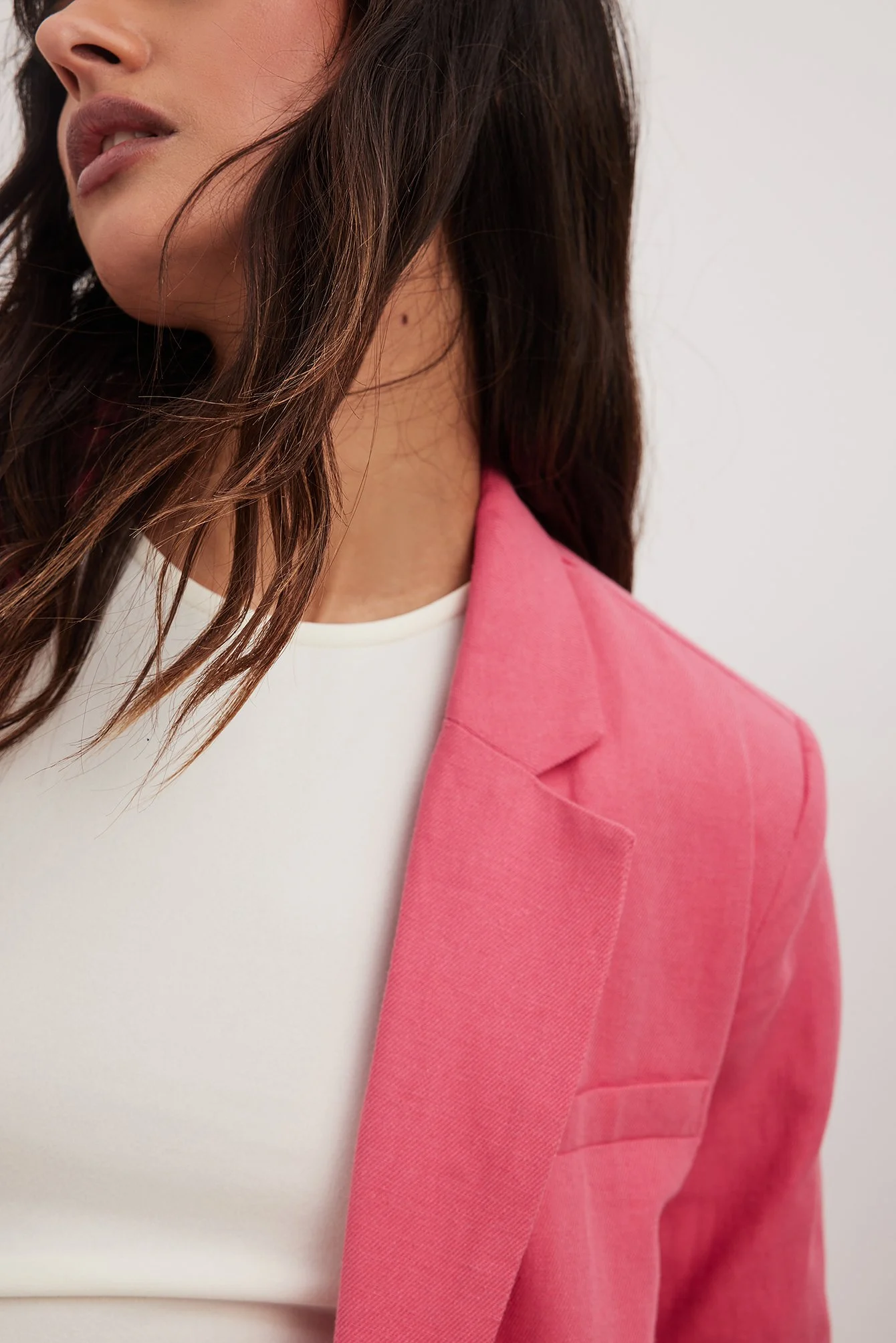 Oversize-Blazer aus Leinenmischung