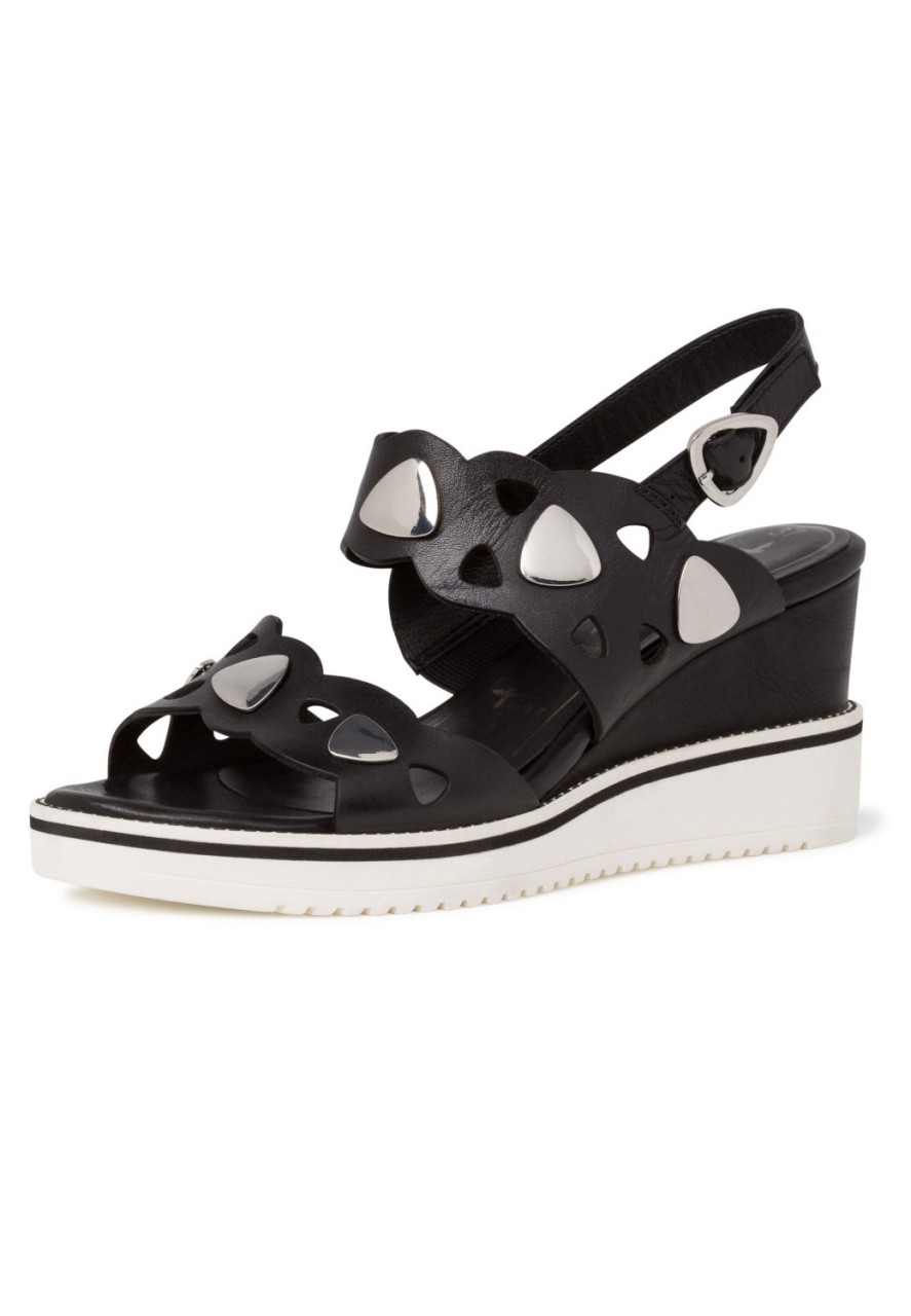 TAMARIS Riemchen Sandalen schwarz