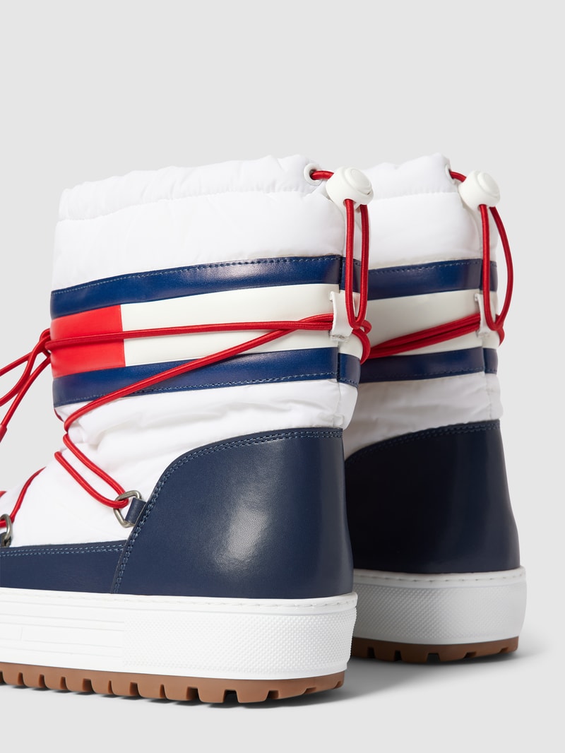 Schnürstiefel mit Logo-Details Modell 'SNOWBOOT LOW' in weiß