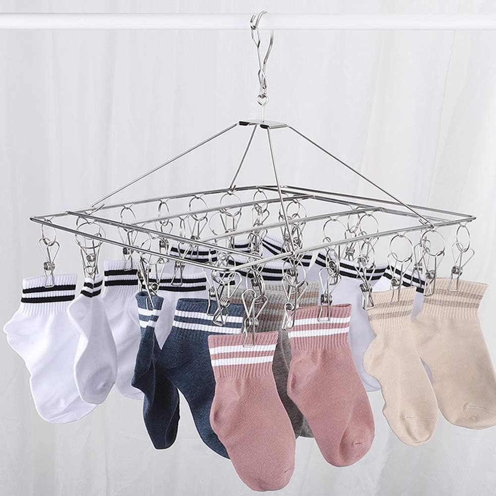Einemgeld Wäschespinne Edelstahl Sockentrockner Für Wäscheständer Mit 36 Wäscheklammern