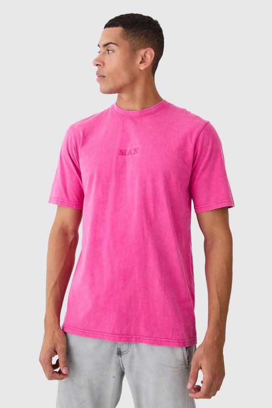 Man Roman Washed Crew Neck T-shirt