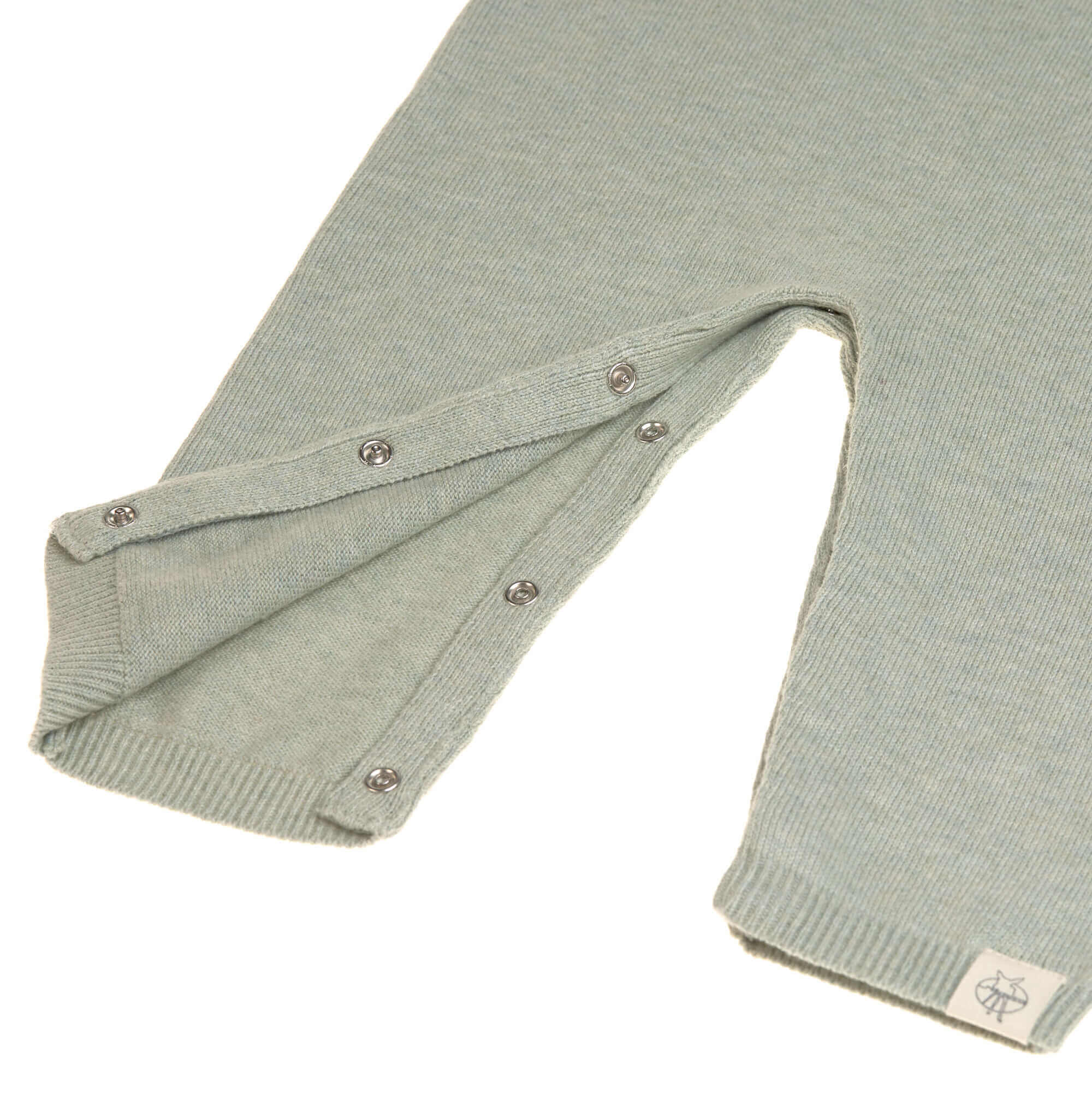 Baby Strampler - gestrickter Overall, Salbei