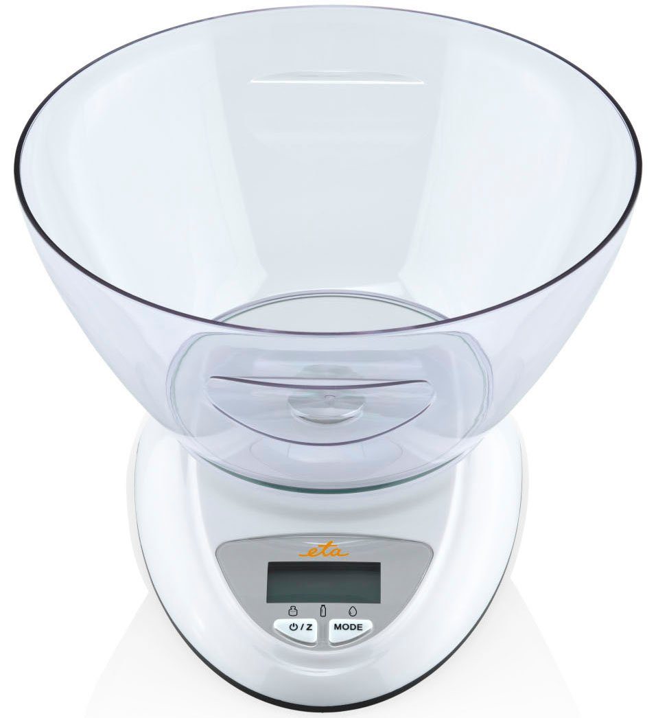 eta Küchenwaage ETA777890000, (1-tlg), bis 5kg, Genauigkeit 1g, TARE, Touch-Steuerung