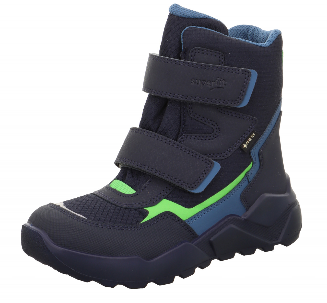 ROCKET - Blau/Grün Boots mit Klettverschluss