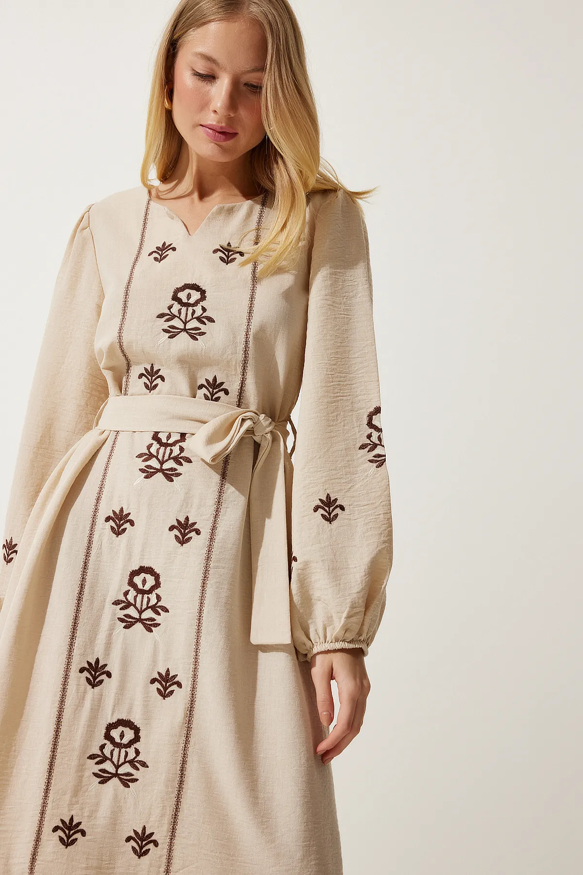 Happiness İstanbul  Kleid - Beige - A-Linie