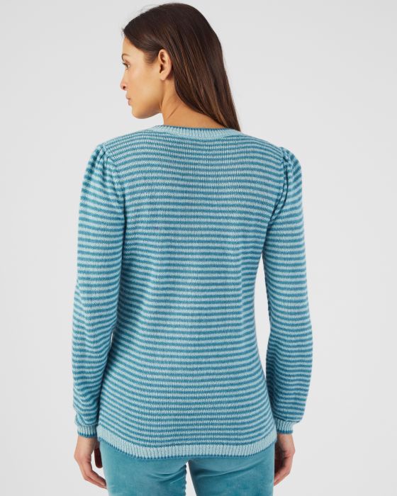 Pull rayé mélange laine