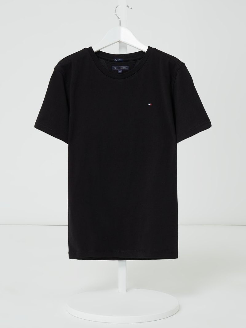 T-Shirt aus Bio-Baumwolle in schwarz